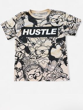 Fresh Laundry “HUSTLE” graphic T-shirt 🖤🤎
